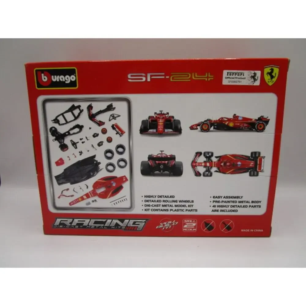 2026 Bburago Racing Ferrari F1 #16 Charles Leclerc 1:24 Die-Cast Metal Kits